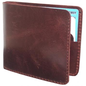 Men Brown Pure Leather RFID Wallet 8 Card Slot 1 Note C...