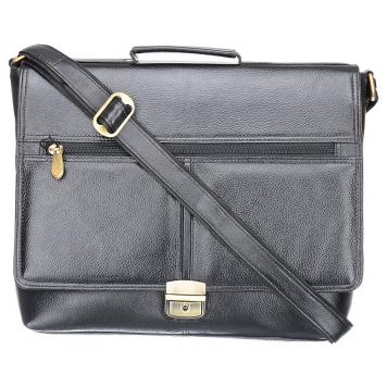 Style of 100%Genuine Leather Black Laptop Briefcase (LP...