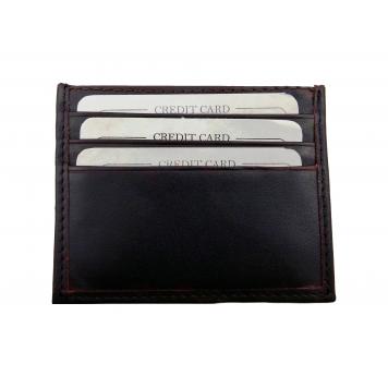 Burgundy Brown Genuine Leather Card Holder by GetSetSty...
