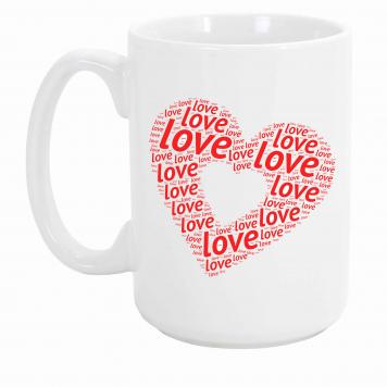 Mekanshi Premium love heart Printed Gift Mug for Your L...