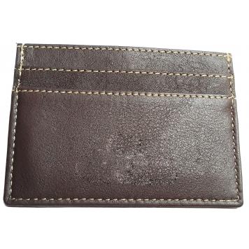 Men Brown Original Leather RFID Card Holder 5 Card Slot...