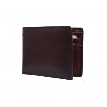 Hickory Brown Premium Quality Leather Men'S Bi-Fold Wal...