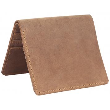 Men Brown Pure Leather RFID Wallet 6 Card Slot 1 Note C...