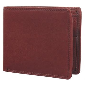 Men Brown Pure Leather RFID Wallet 7 Card Slot 2 Note C...