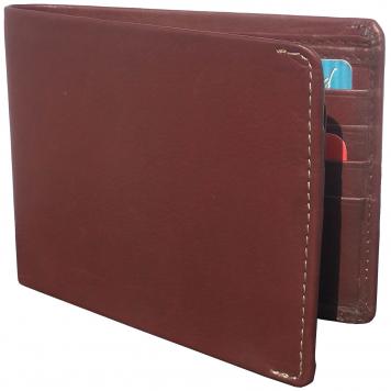 Men Brown Original Leather RFID Wallet 10 Card Slot 2 N...