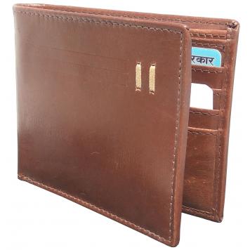 Men Brown Genuine Leather RFID Wallet 8 Card Slot 2 Not...
