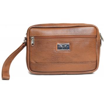 Tan Luxurious Classy Geniune Leather Cash Bag