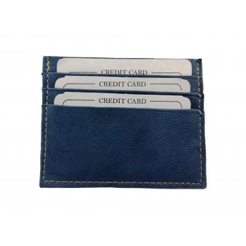 Prussian Blue Genuine Leather Card Holder by GetSetStyl...
