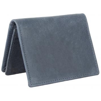 Men Blue Pure Leather RFID Card Holder 15 Card Slot 1 N...