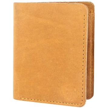 Men Brown Original Leather RFID Wallet 6 Card Slot 1 No...