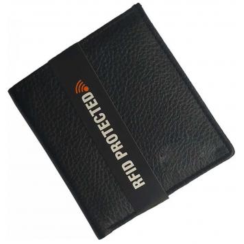 Men Black Pure Leather RFID Wallet 8 Card Slot 2 Note C...