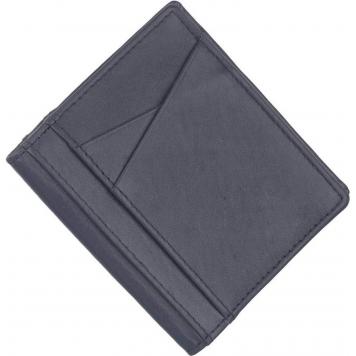 Men Blue Genuine Leather RFID Card Holder 16 Card Slot ...