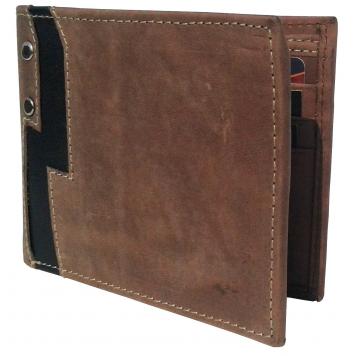 Men Brown Pure Leather RFID Wallet 6 Card Slot 2 Note C...