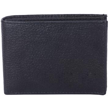 Men Black Genuine Leather RFID Wallet 10 Card Slot 2 No...