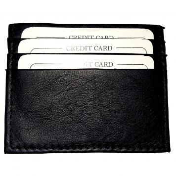 Genuine Leather Black Card Holder by GetSetStyle